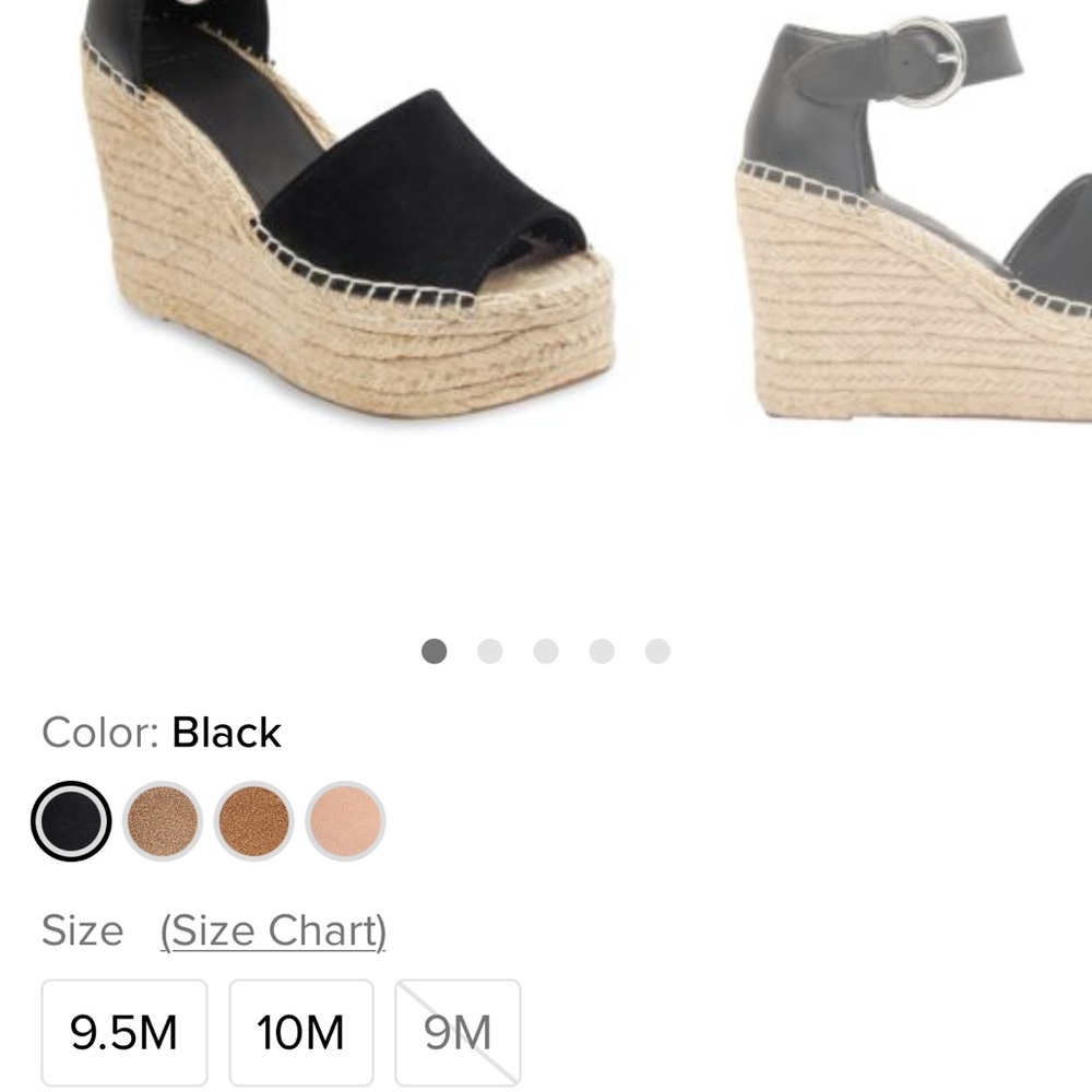 Alisa  Black Espadrille Wedge by Marc Fisher